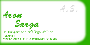 aron sarga business card